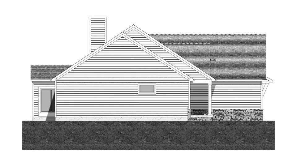 The Inglewood house plan, exterior view 4